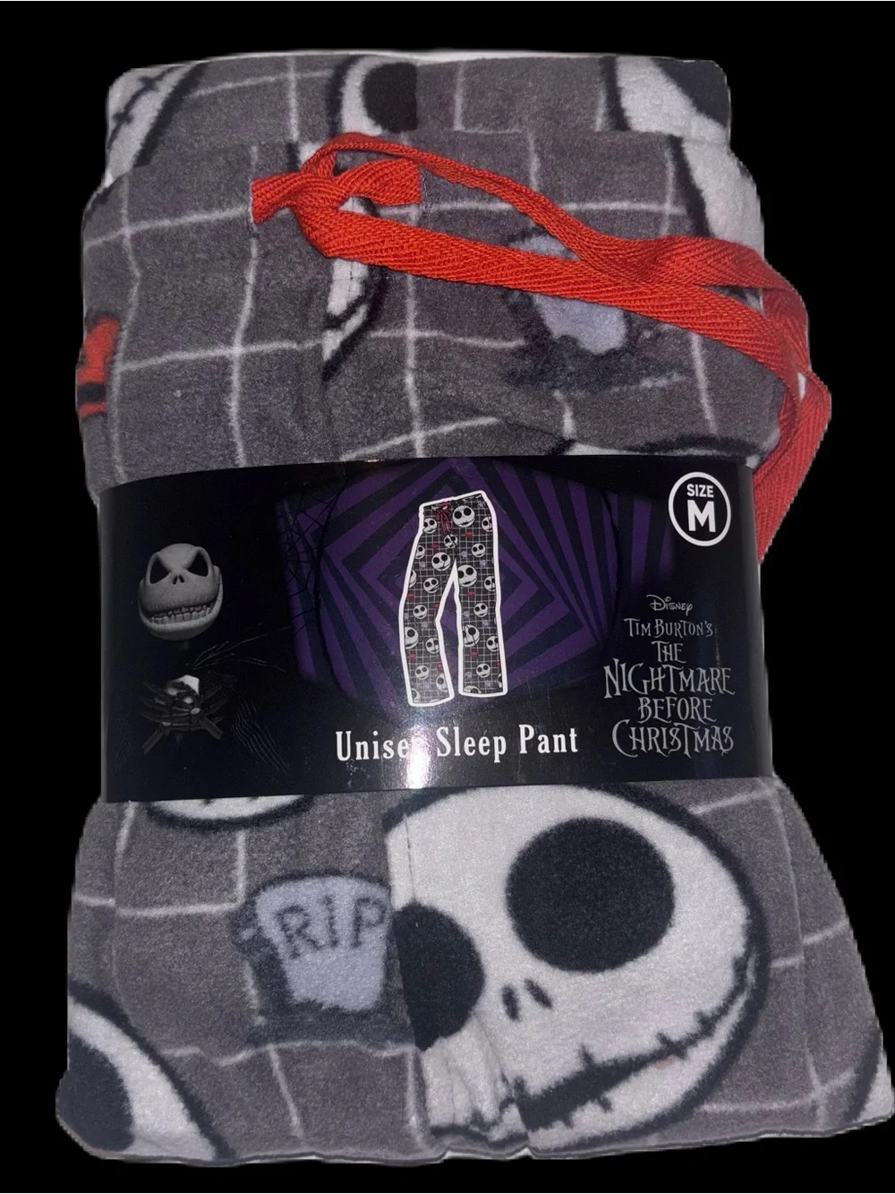 The Nightmare Before Christmas NBC Unisex Sleep Pants - Jack in Grey Grid print